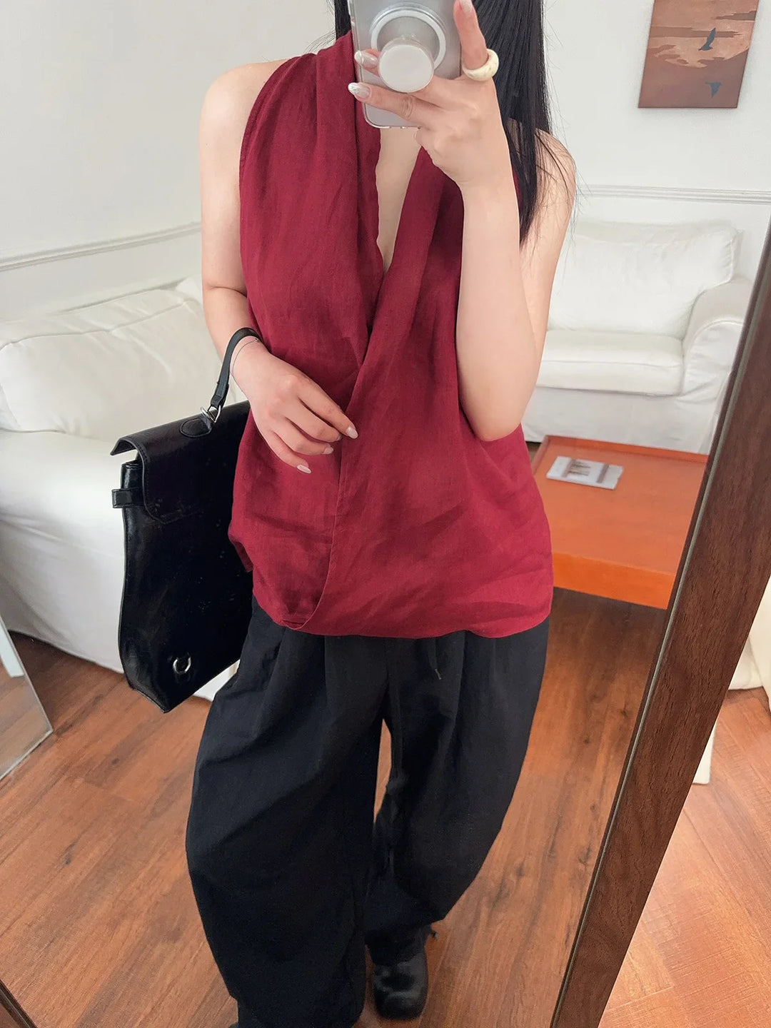 Morgan and Brooke | Drape Linen Vest