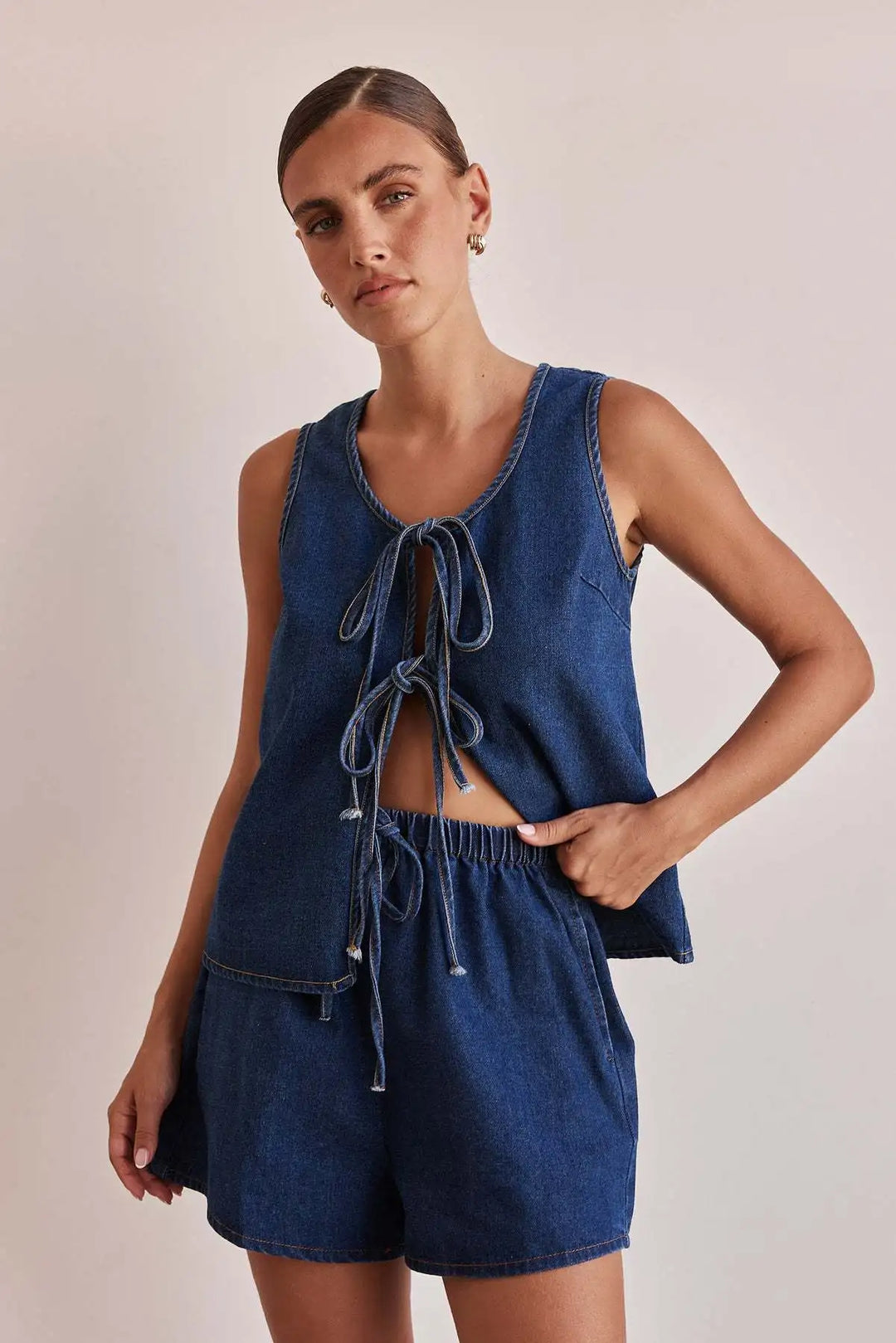 Morgan and Brooke | Denim Tie Set