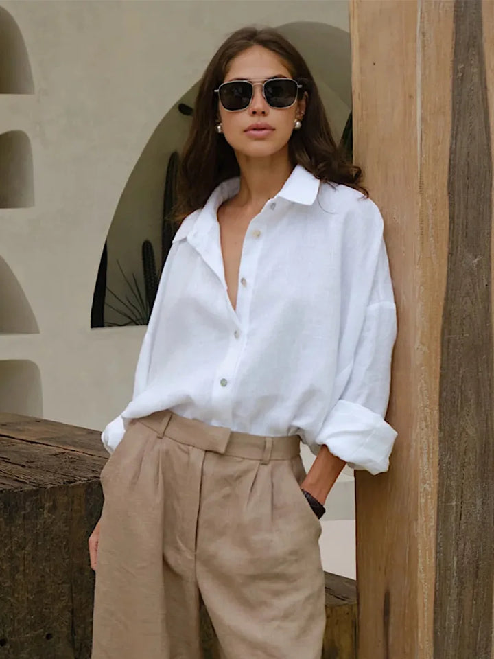 Morgan & Brooke | Blue Relaxed Fit Cotton Shirt