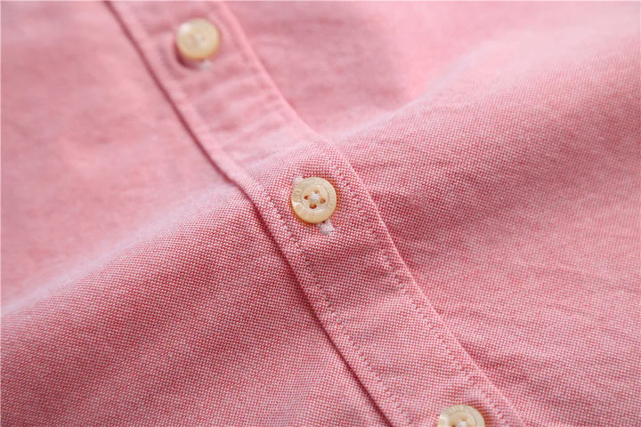 Morgan & Brooke | Pastel Tailored Button-Up Oxford Cotton Blouse