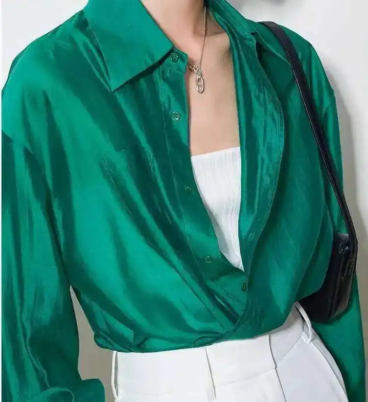 Morgan and Brooke | Flowing Silk Poplin Blouse | Blouse, Silk, Poplin