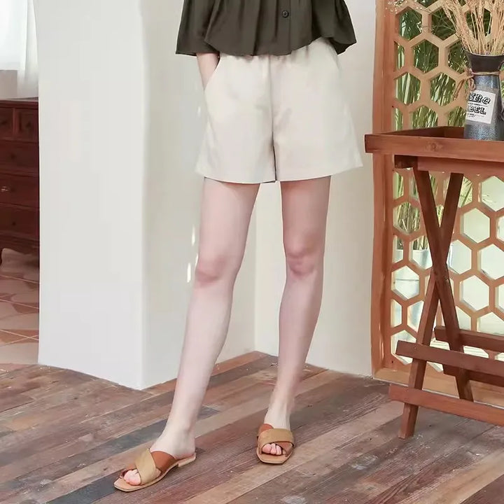 Morgan & Brooke | Relaxed Fit Drawstring Linen Shorts