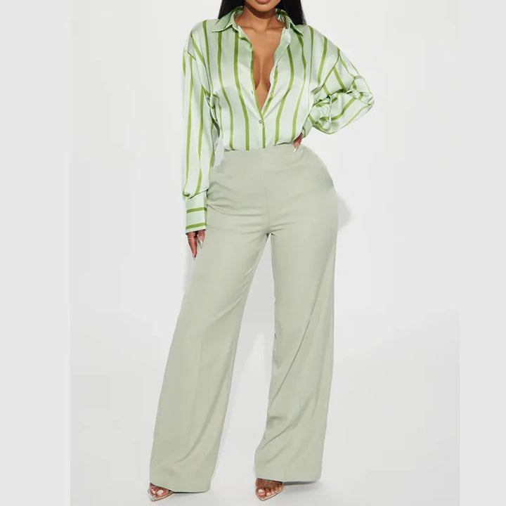 Morgan and Brooke | Satin Stripe Shirt