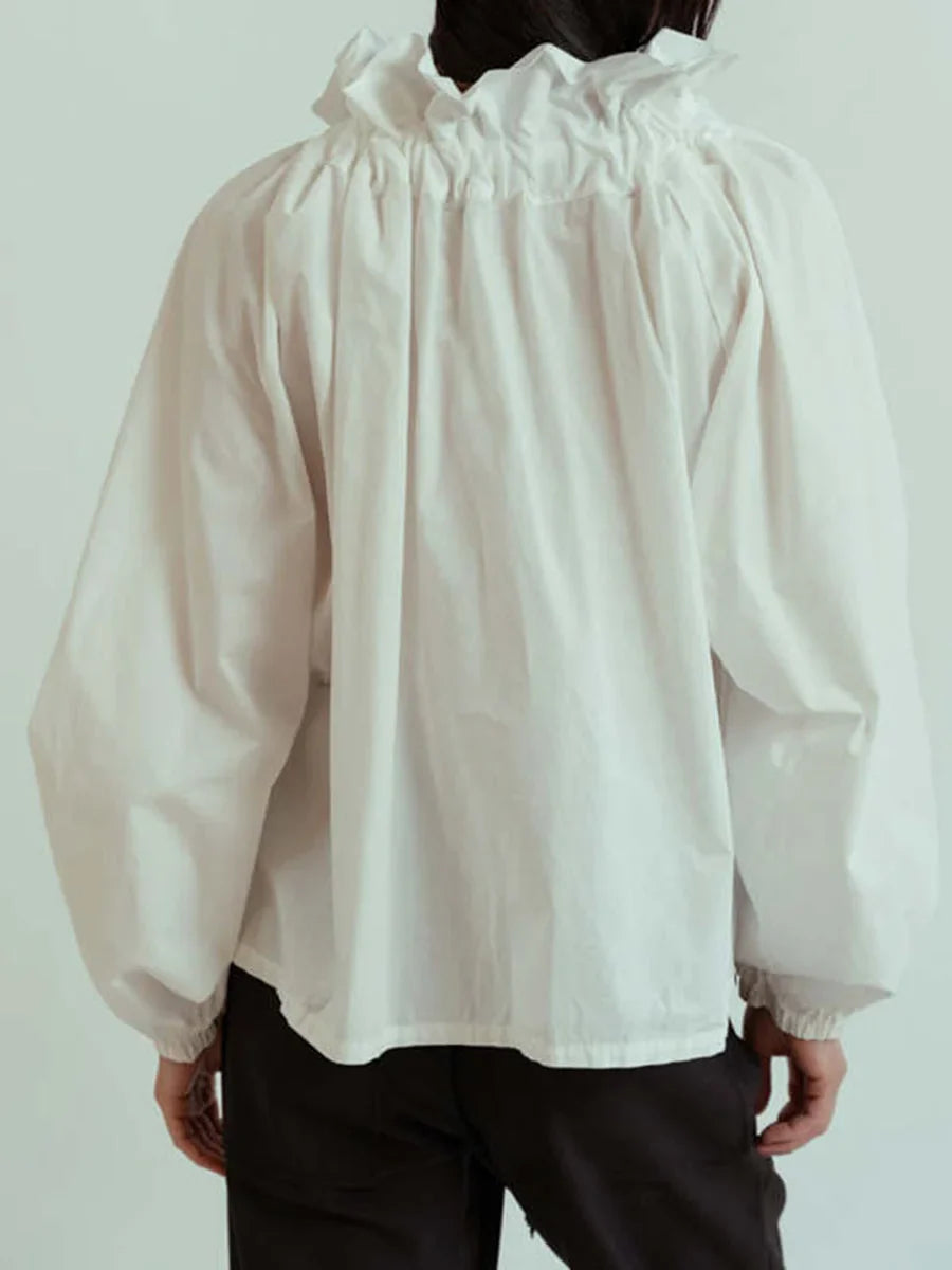 Morgan & Brooke | Puffed-Sleeve Cotton Blouse