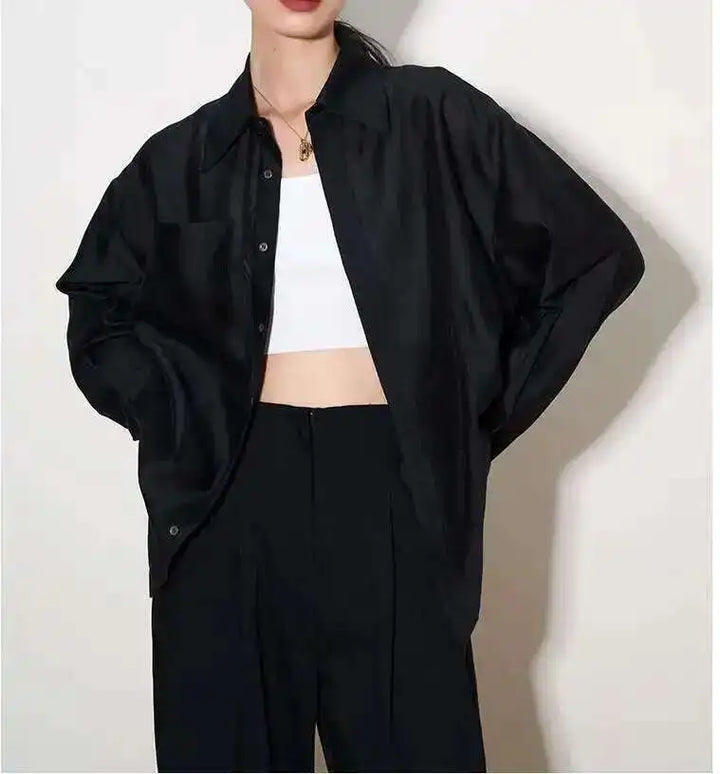 Morgan & Brooke | Ivory Relaxed Fit Silk Poplin Blouse