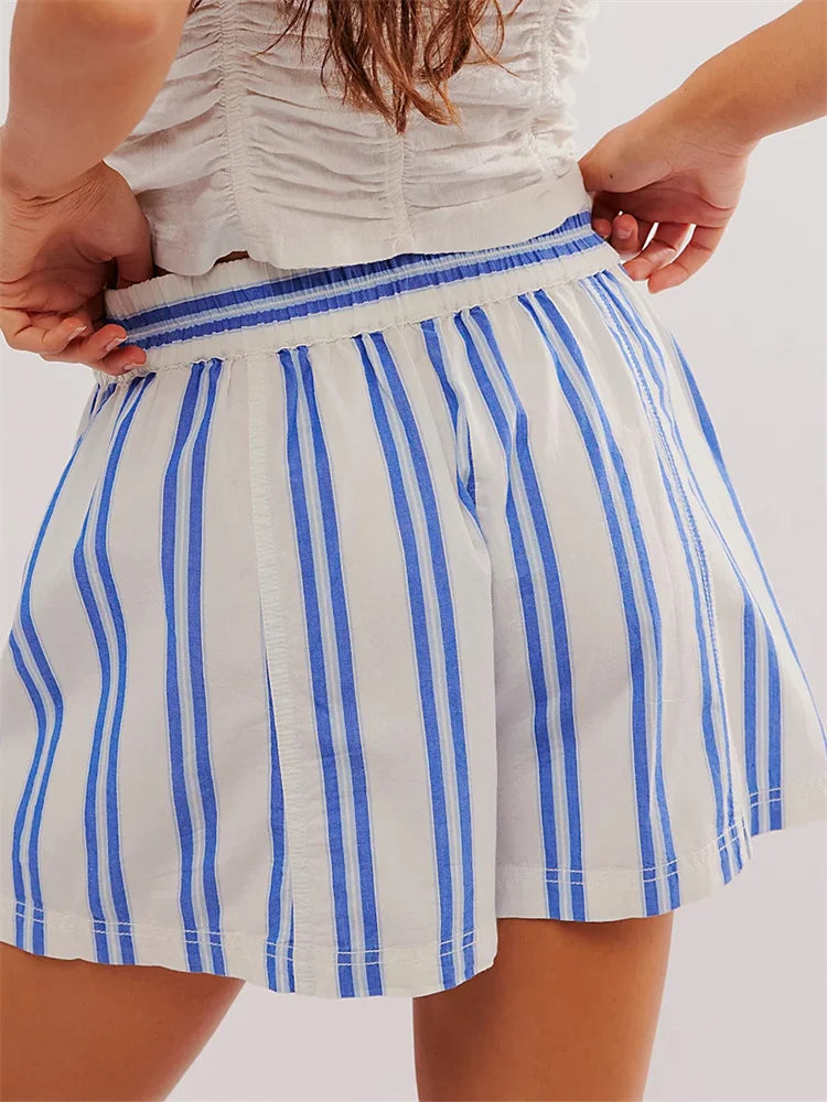 Morgan & Brooke | Sand High-Waist Drawstring Linen Shorts