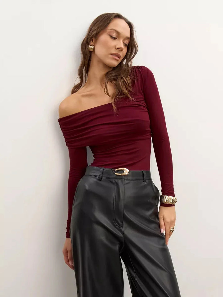 Morgan & Brooke | Off-Shoulder Stretch Knit Top