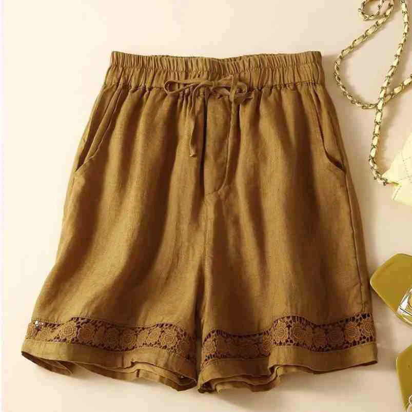 Morgan & Brooke | Embroidered Linen Shorts