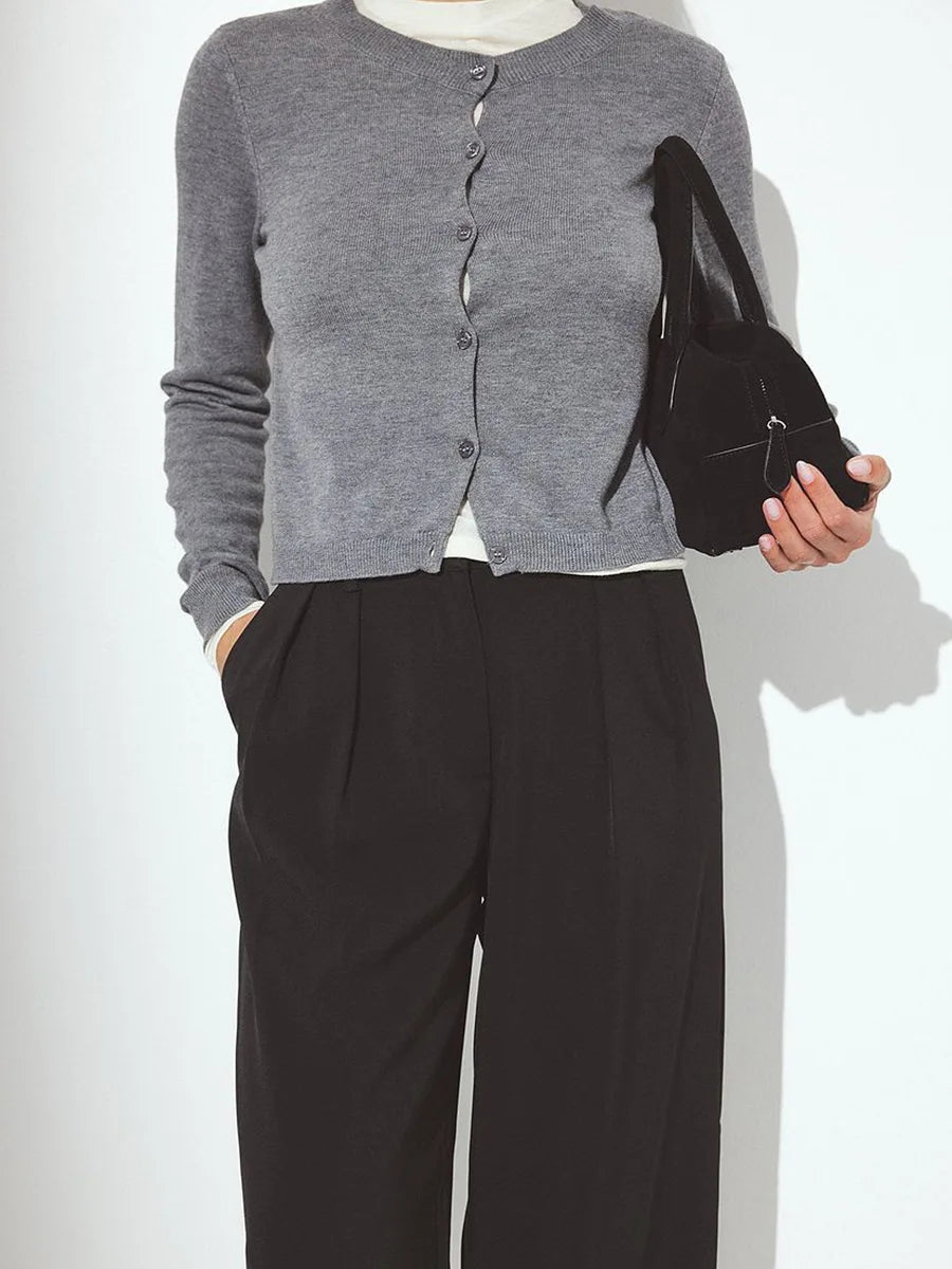 Morgan & Brooke | Button-Front Knit Cardigan