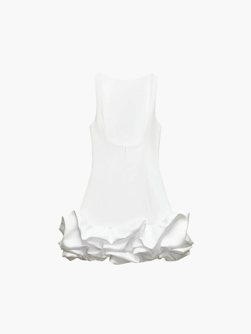 Morgan & Brooke | Ivory Wrap Linen-Blend Dress