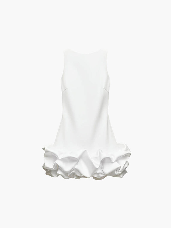 Morgan & Brooke | Ivory Wrap Linen-Blend Dress