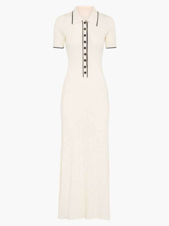 Morgan & Brooke | Black Belted Midi Silk Dress