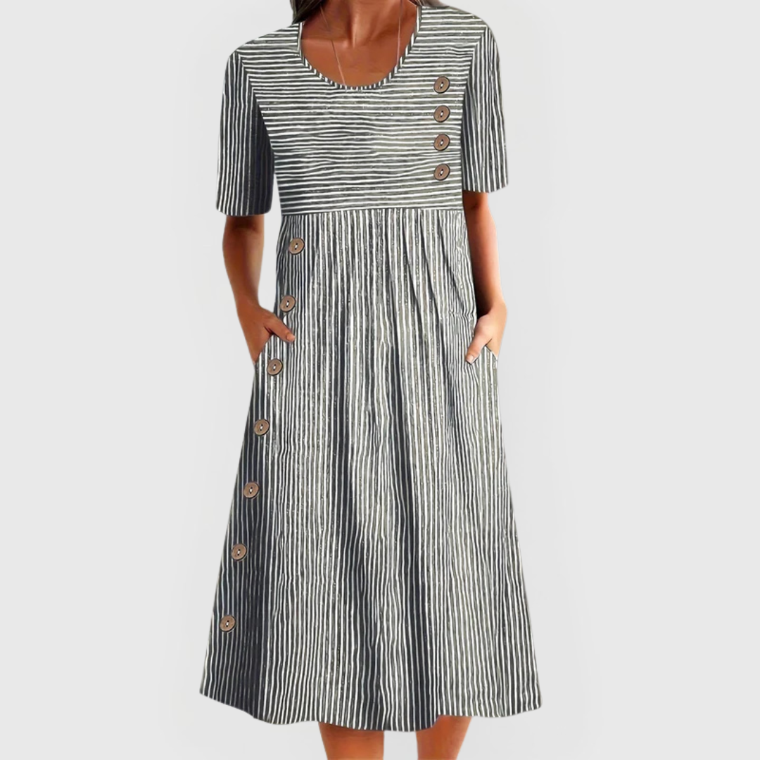 Morgan and Brooke | Striped Midi Dress