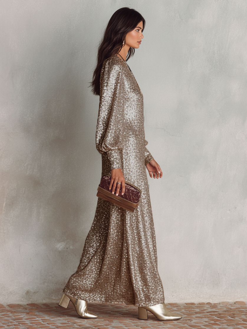 Morgan & Brooke | V-Neck Cocktail Dress