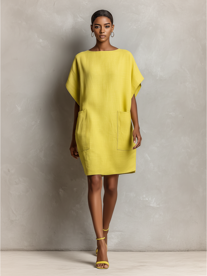 Morgan & Brooke | Yellow Linen Dress