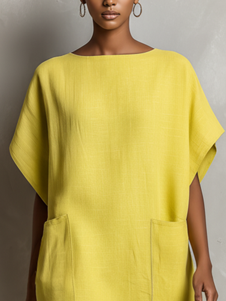 Morgan & Brooke | Yellow Linen Dress