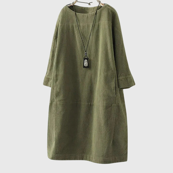 Morgan and Brooke | Relaxed Corduroy Midi Dress