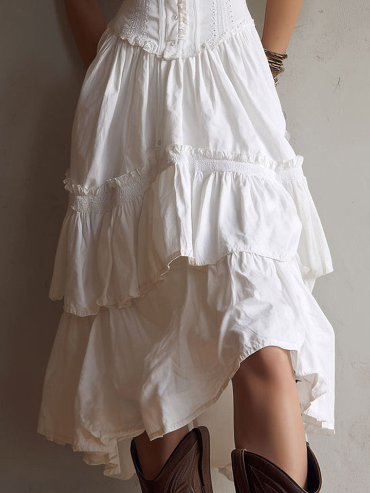 Morgan & Brooke | White Lace Casual Dress