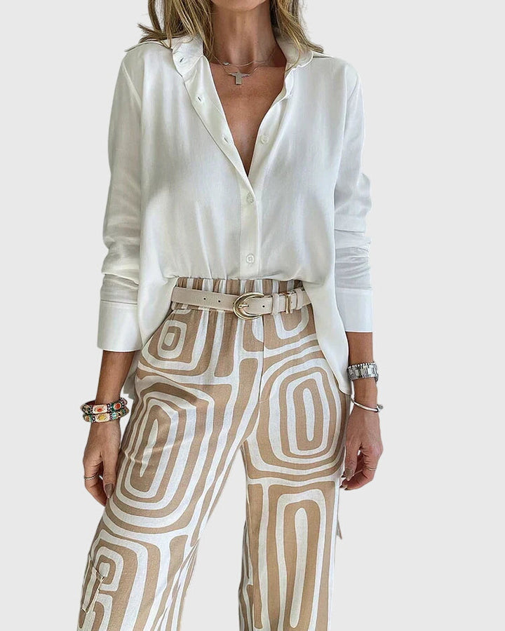 Morgan and Brooke | Stylish Pants | Free Blouse & Belt