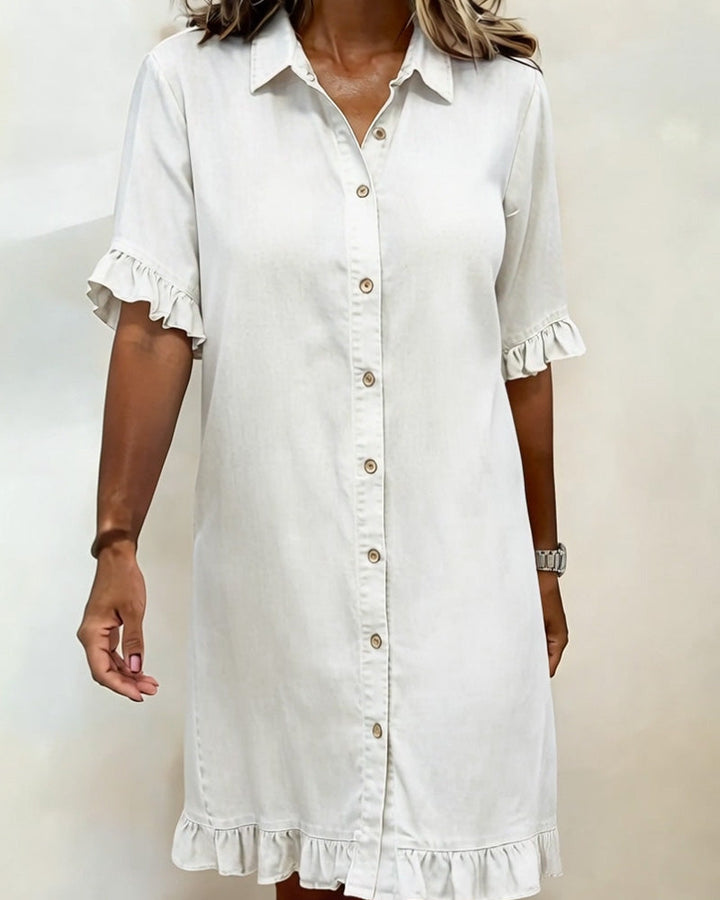 Morgan & Brooke | Light Blue Relaxed-Fit Washed Denim Dress