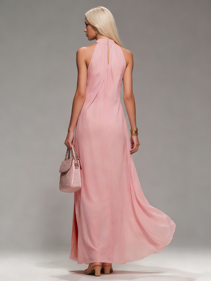 Morgan & Brooke | Chiffon Halter Neck Comfortable Evening Dress