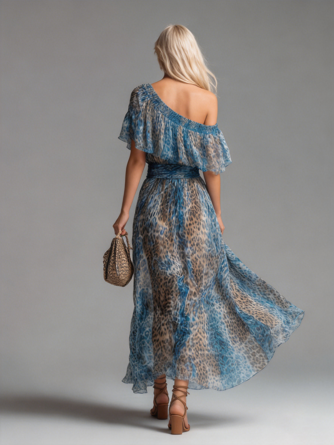Morgan & Brooke | Chiffon Off-Shoulder Evening Dress