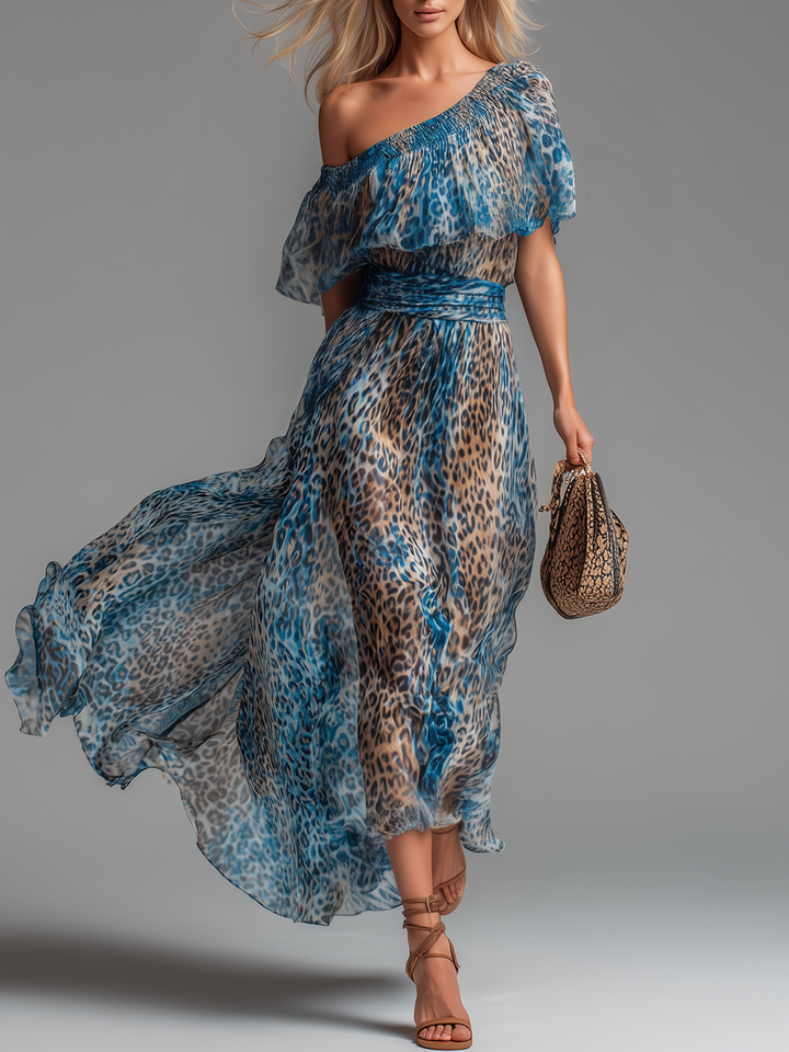 Morgan & Brooke | Chiffon Off-Shoulder Evening Dress