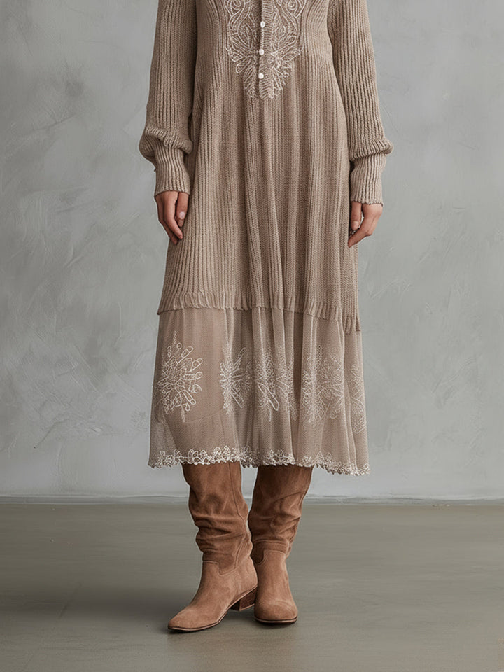 Morgan & Brooke | White Maxi Knit Dress
