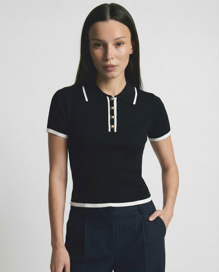 Morgan & Brooke | Contoured Slim Fit Cotton Polo