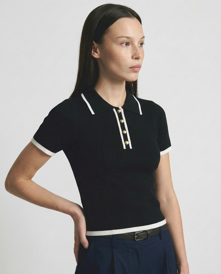 Morgan & Brooke | Contoured Slim Fit Cotton Polo