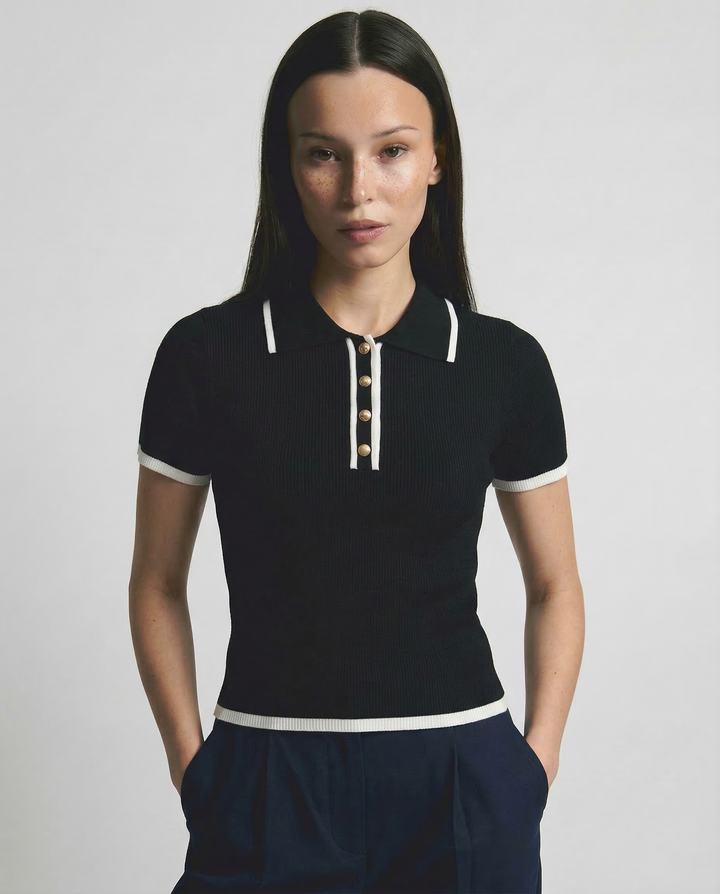 Morgan & Brooke | Contoured Slim Fit Cotton Polo