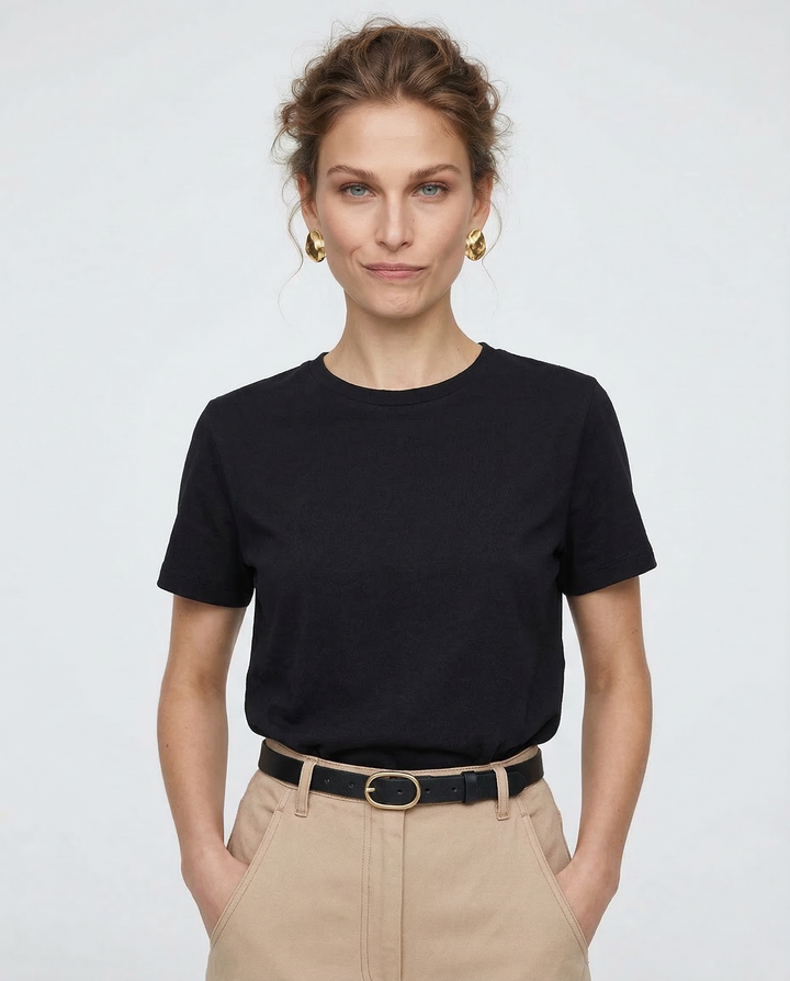 Morgan & Brooke | Relaxed Fit Crew Neck 100% Cotton Tee