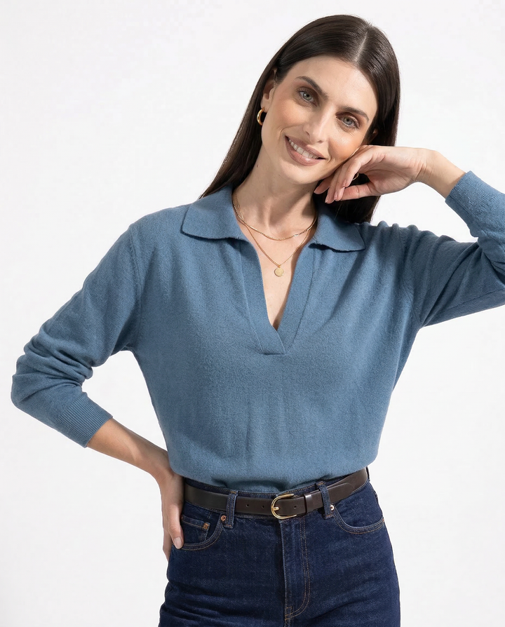 Morgan & Brooke | Short-Sleeve Ribbed Cotton Polo