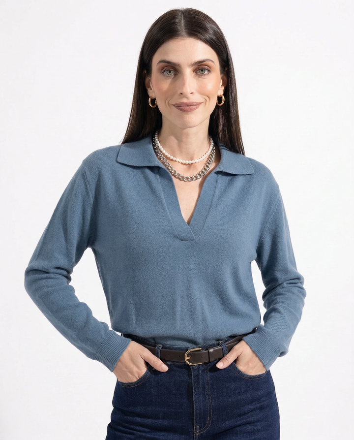 Morgan & Brooke | Short-Sleeve Ribbed Cotton Polo