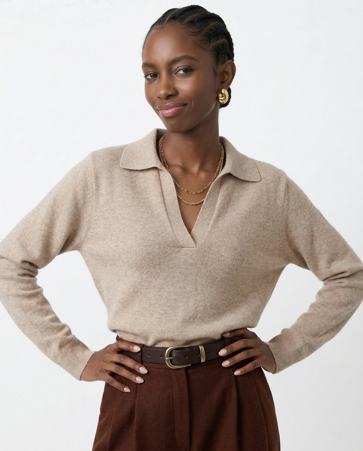 Morgan & Brooke | Short-Sleeve Ribbed Cotton Polo