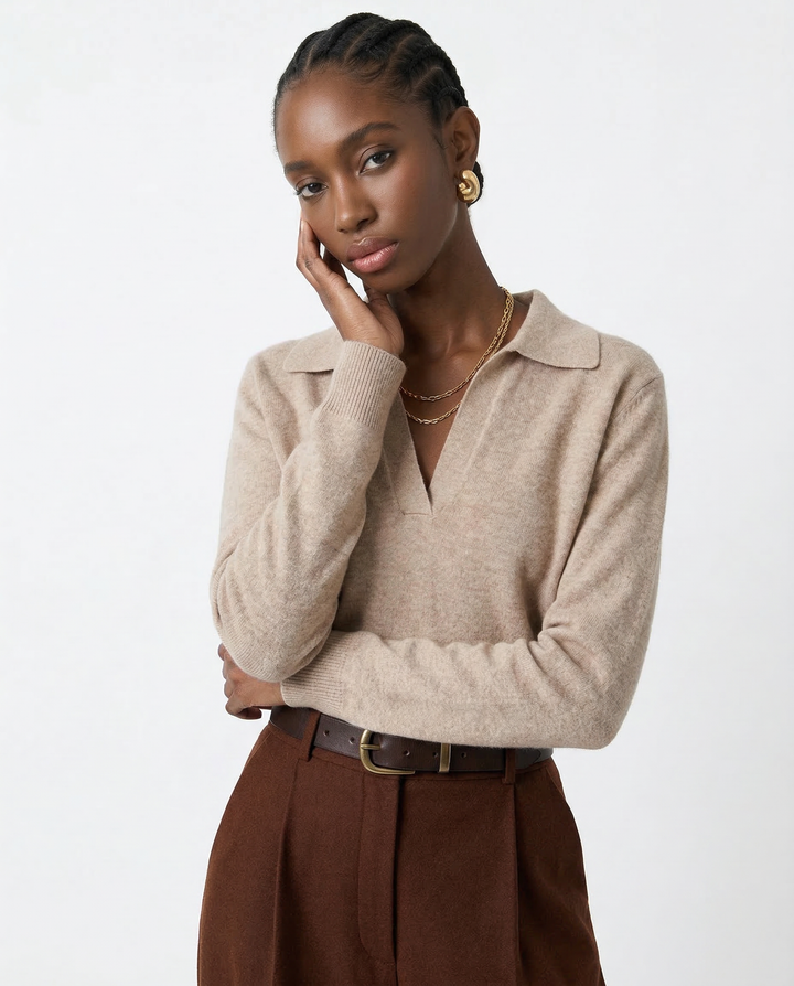 Morgan & Brooke | Short-Sleeve Ribbed Cotton Polo