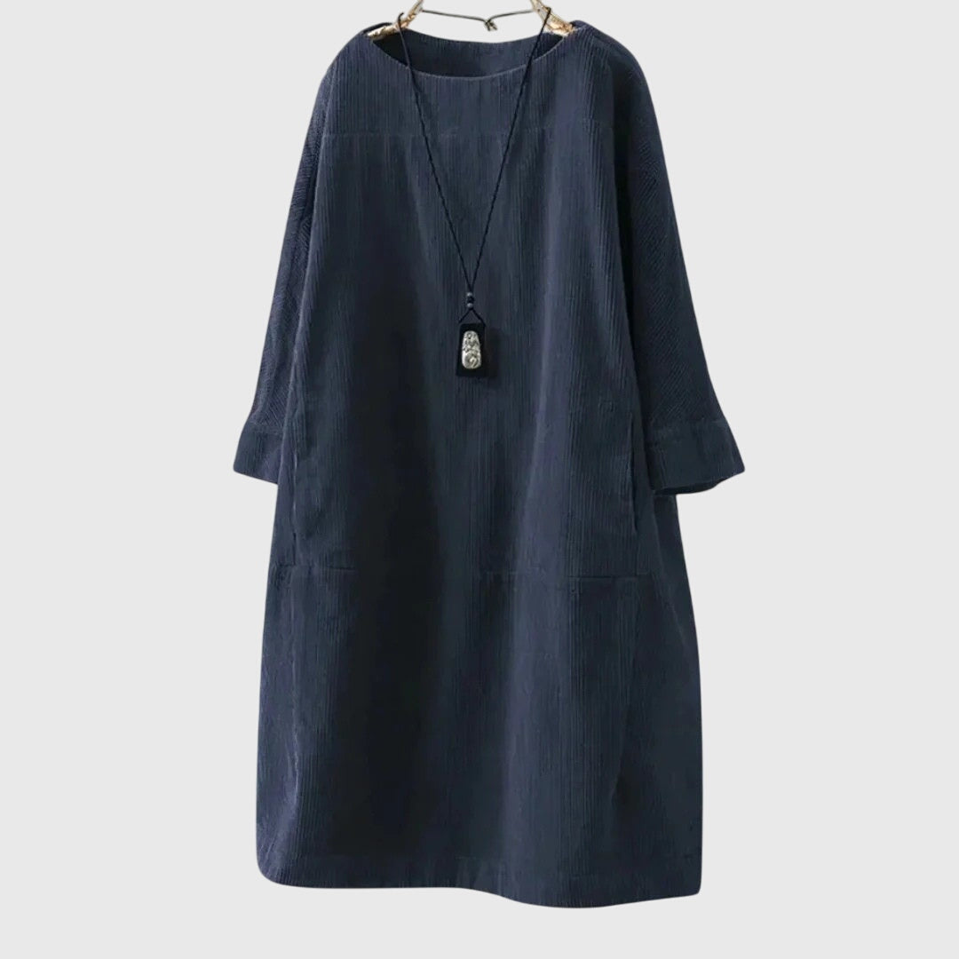 Morgan and Brooke | Relaxed Corduroy Midi Dress