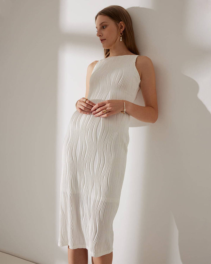 Morgan and Brooke | Textured Cami Dress for Women in Water Ripple Design