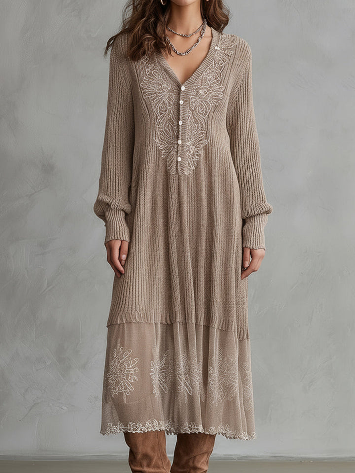 Morgan & Brooke | White Maxi Knit Dress