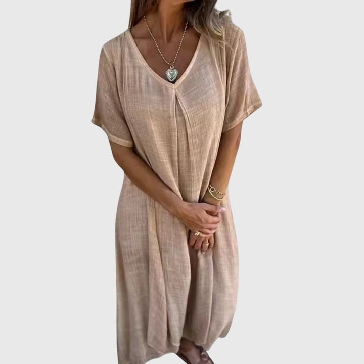 Morgan and Brooke | Lightweight V-Neck Dress