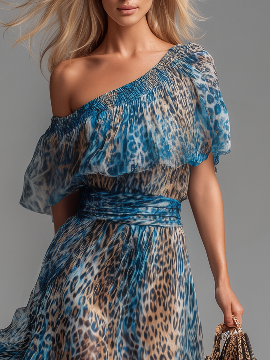 Morgan & Brooke | Chiffon Off-Shoulder Evening Dress