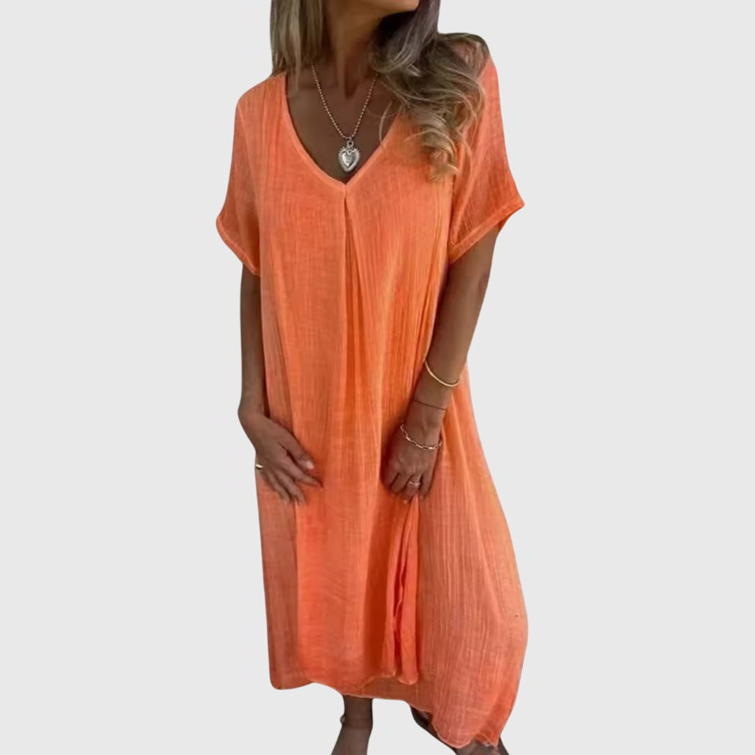 Morgan and Brooke | Lightweight V-Neck Dress