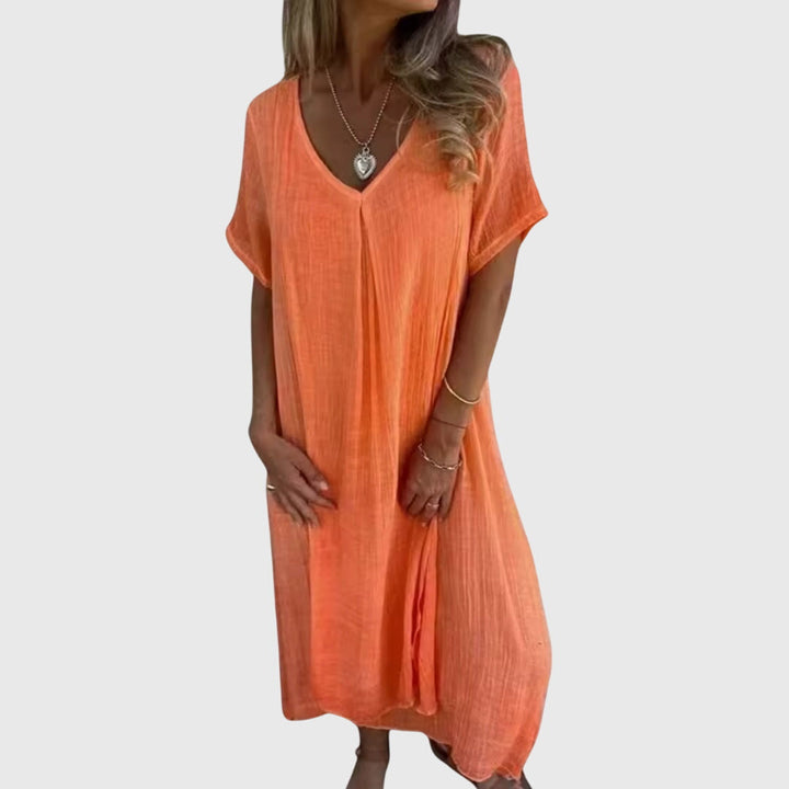 Morgan and Brooke | Lightweight V-Neck Dress
