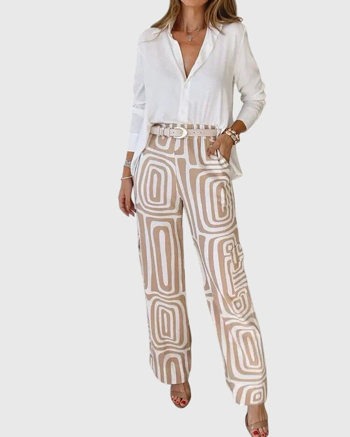 Morgan and Brooke | Stylish Pants | Free Blouse & Belt