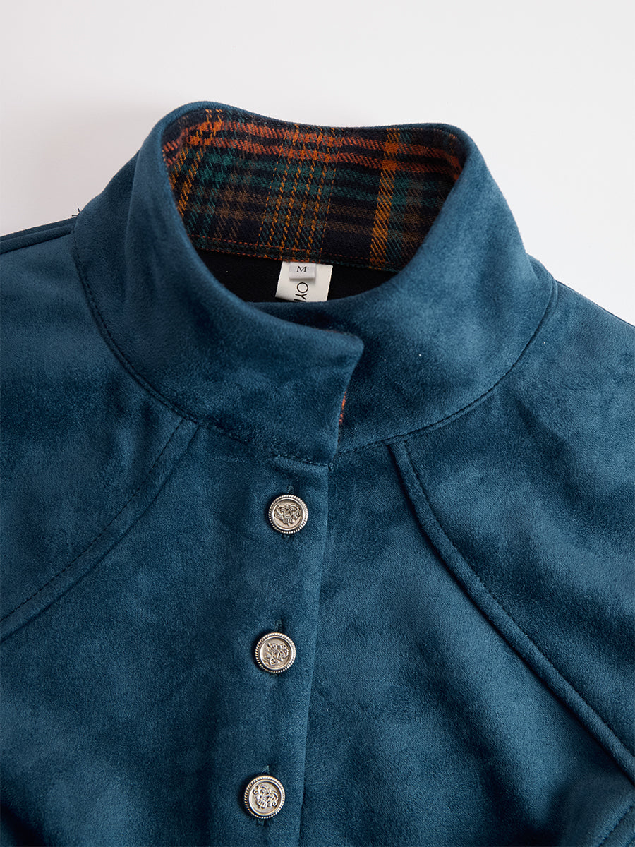 Morgan & Brooke | Blue Faux Suede Casual Dress