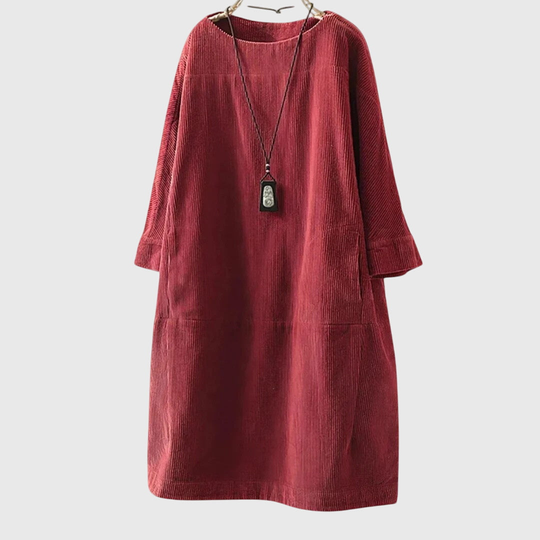 Morgan and Brooke | Relaxed Corduroy Midi Dress