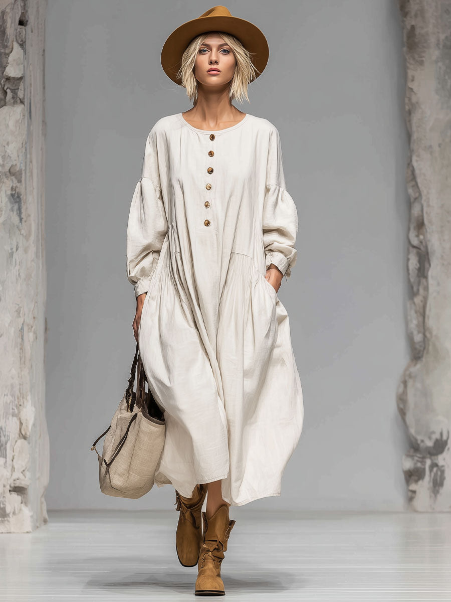 Morgan & Brooke | Cotton Button-Front Dress