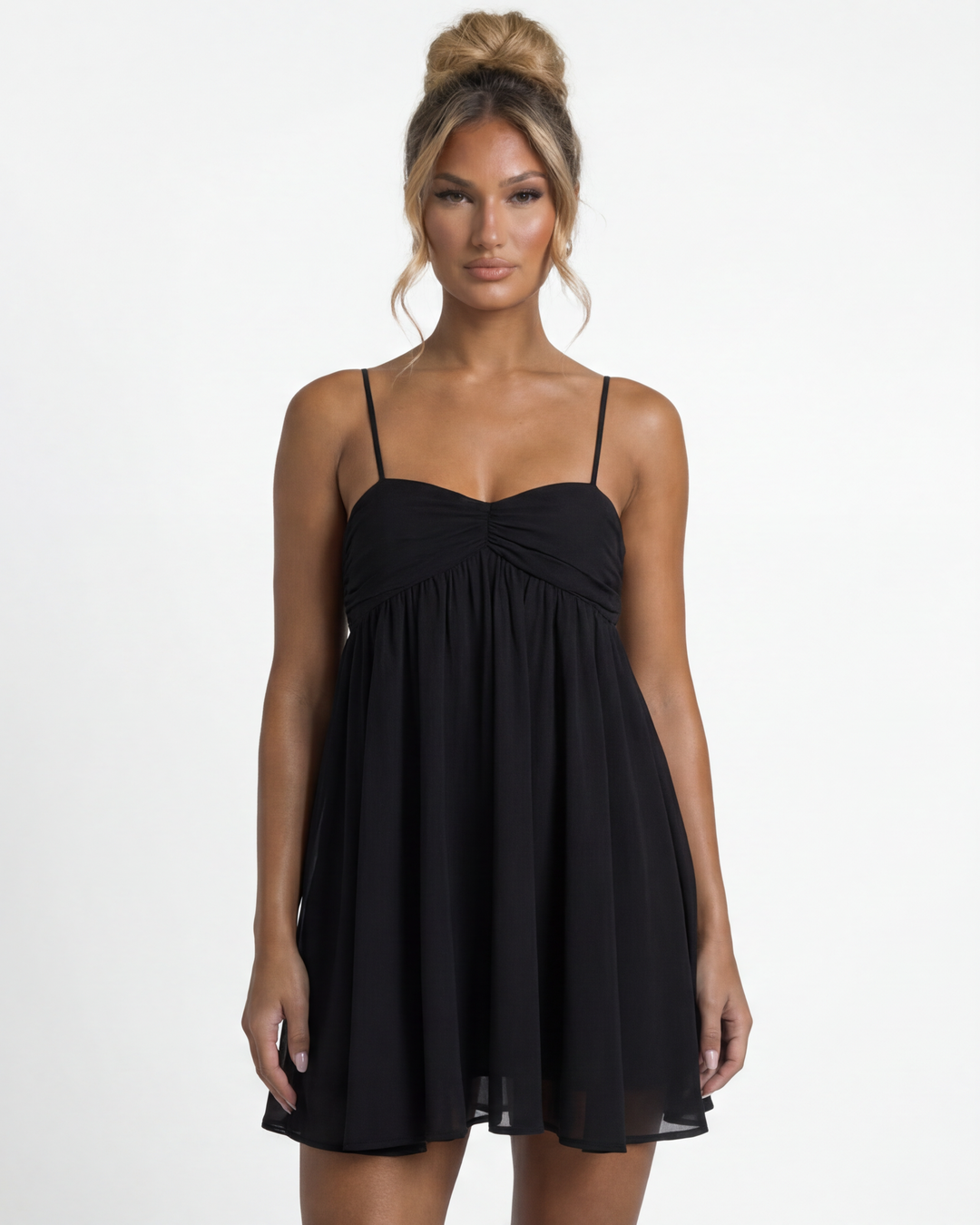 Morgan & Brooke | Flowy Babydoll Lightweight Mini Dress