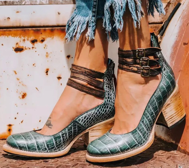 Morgan and Brooke | Vintage Leather Strap Heels