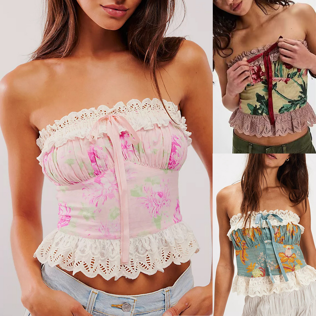 Morgan & Brooke | Black Underbust Lace Corset Top